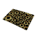Black And Gold Star of David Print Pet Cooling Mat Cover