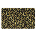 Black And Gold Star of David Print Polyester Doormat