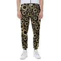 Black And Gold Star of David Print Joggers