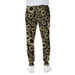 Black And Gold Star of David Print Scuba Joggers