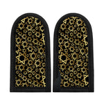 Black And Gold Star of David Print Skillet Handle Cover