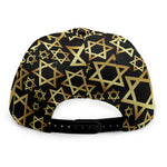 Black And Gold Star of David Print Snapback Cap