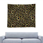 Black And Gold Star of David Print Tapestry