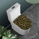 Black And Gold Star of David Print Toilet Lid Cover