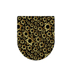 Black And Gold Star of David Print Toilet Lid Cover