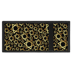Black And Gold Star of David Print Trifold Wallet