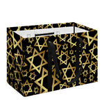 Black And Gold Star of David Print Utility Tote Bag