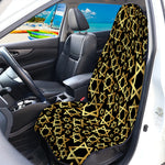 Black And Gold Star of David Print Waterproof Car Seat Cover