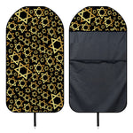 Black And Gold Star of David Print Waterproof Car Seat Cover