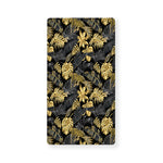 Black And Gold Tropical Pattern Print Baby Crib Sheet