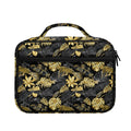 Black And Gold Tropical Pattern Print Briefcase Bible Bag