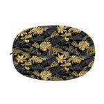 Black And Gold Tropical Pattern Print Car Side Mirror Covers
