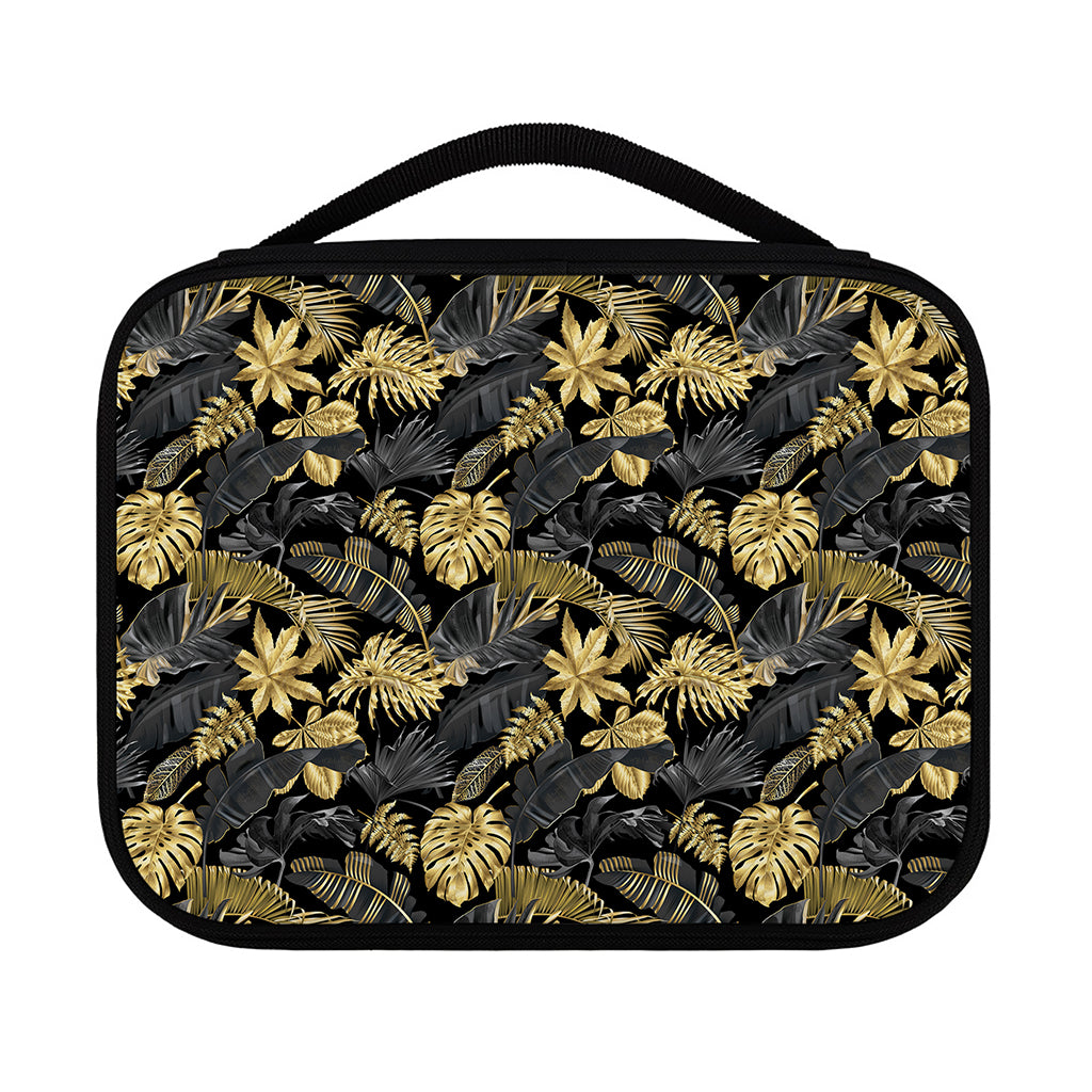 Black And Gold Tropical Pattern Print Classic Bible Case