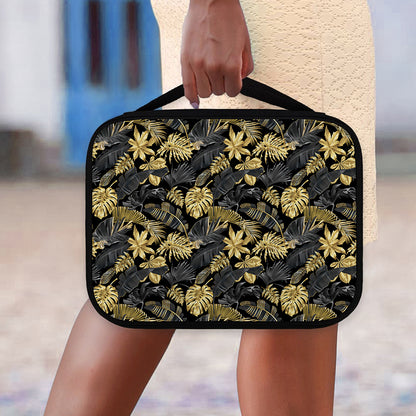 Black And Gold Tropical Pattern Print Classic Bible Case