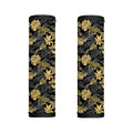 Black And Gold Tropical Pattern Print Handle Covers