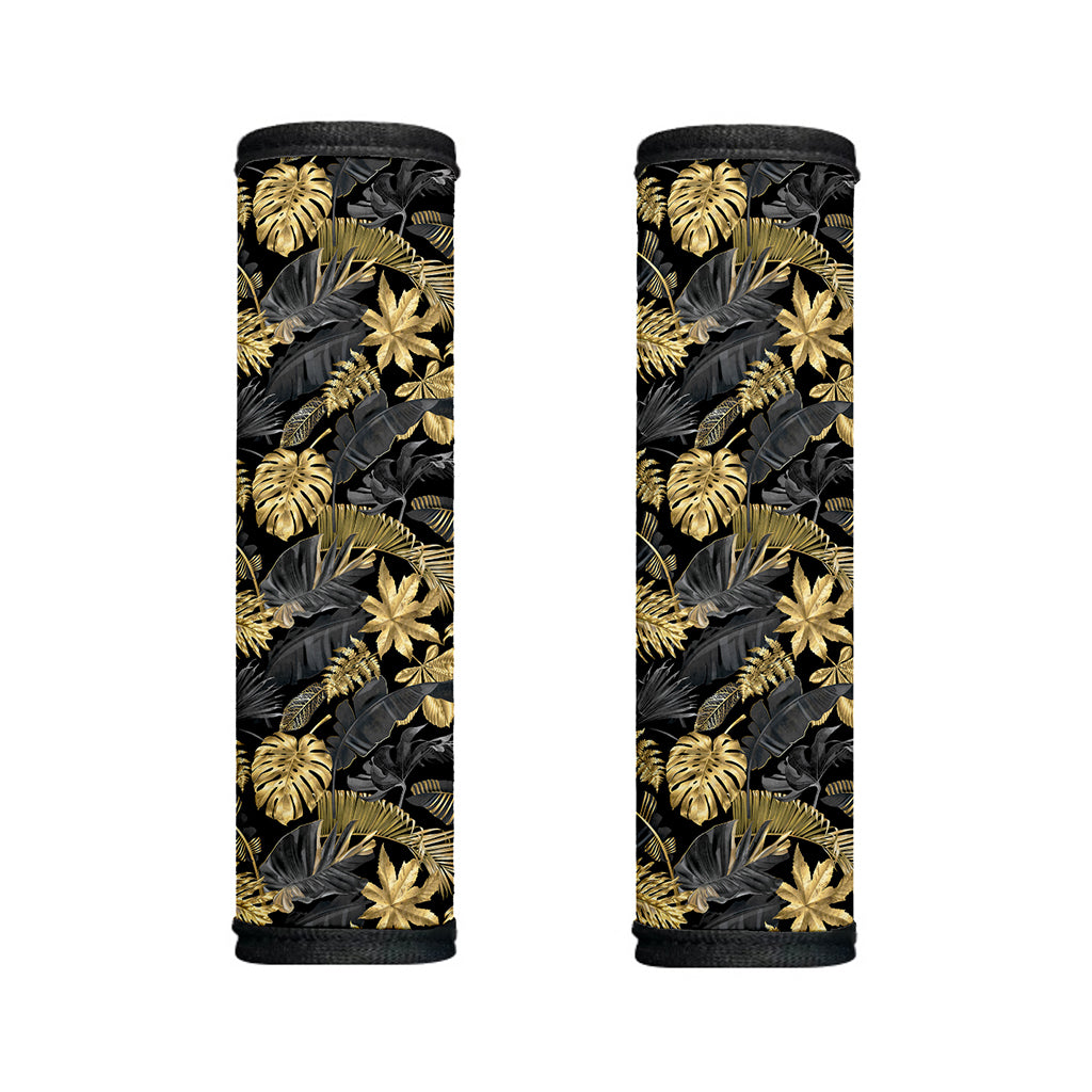 Black And Gold Tropical Pattern Print Handle Covers