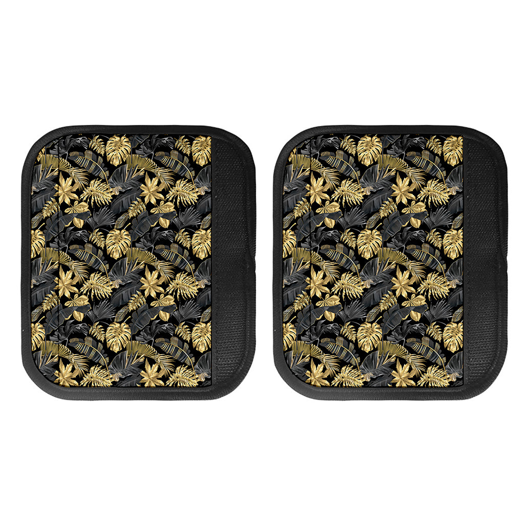Black And Gold Tropical Pattern Print Handle Covers