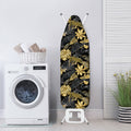 Black And Gold Tropical Pattern Print Ironing Board Cover