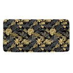 Black And Gold Tropical Pattern Print Towel