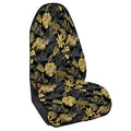 Black And Gold Tropical Pattern Print Waterproof Car Seat Cover