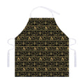 Black And Gold Warli Pattern Print Adjustable Apron