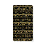 Black And Gold Warli Pattern Print Baby Crib Sheet
