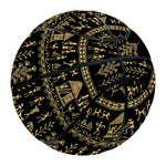 Black And Gold Warli Pattern Print Basketball