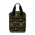 Black And Gold Warli Pattern Print Bible Tote Bag