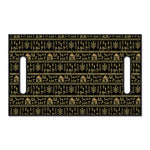 Black And Gold Warli Pattern Print Golf Cart Seat Cover