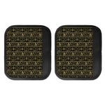 Black And Gold Warli Pattern Print Handle Covers