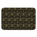 Black And Gold Warli Pattern Print Indoor Door Mat