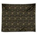 Black And Gold Warli Pattern Print Tapestry