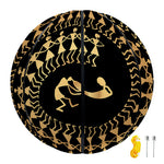 Black And Gold Warli Tribal Print Basketball