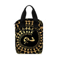 Black And Gold Warli Tribal Print Bible Tote Bag