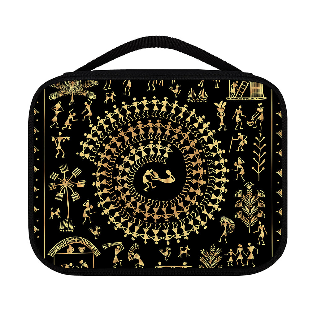 Black And Gold Warli Tribal Print Classic Bible Case