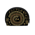 Black And Gold Warli Tribal Print Coin Purse