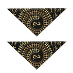 Black And Gold Warli Tribal Print Dog Bandana