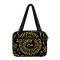 Black And Gold Warli Tribal Print Double Strap Bible Bag