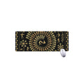 Black And Gold Warli Tribal Print Extended Mouse Pad