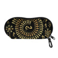 Black And Gold Warli Tribal Print Glasses Case