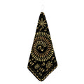 Black And Gold Warli Tribal Print Hand Towel