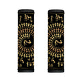 Black And Gold Warli Tribal Print Handle Covers