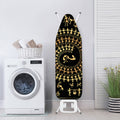 Black And Gold Warli Tribal Print Ironing Board Cover
