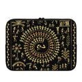 Black And Gold Warli Tribal Print Laptop Sleeve