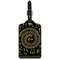 Black And Gold Warli Tribal Print Luggage Tag