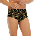 Black And Gold Warli Tribal Print Men's Briefs