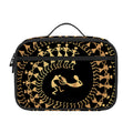Black And Gold Warli Tribal Print Portable Lunch Bag