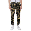Black And Gold Warli Tribal Print Joggers