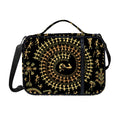 Black And Gold Warli Tribal Print Shoulder Strap Bible Bag