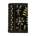 Black And Gold Warli Tribal Print Trifold Wallet
